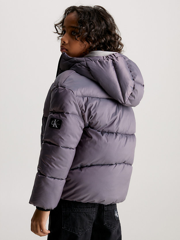 amaranth oversized ripstop puffer jacket for boys calvin klein jeans