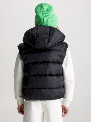 Jacquard Padded Logo Gilet Calvin Klein® IB0IB01822BEH