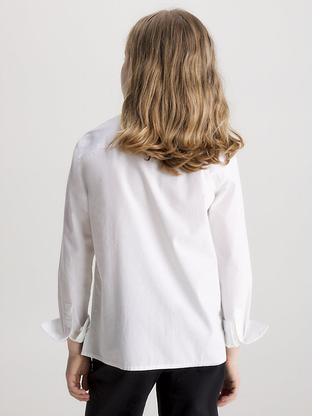 camicia button-down white da bambino calvin klein jeans
