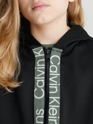 Calvin klein zip clearance logo hoody ladies