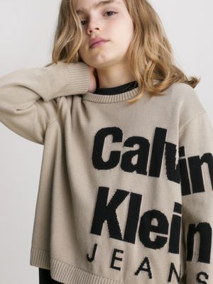 Calvin Klein Brand Print Christmas Sweater - Blinkenzo