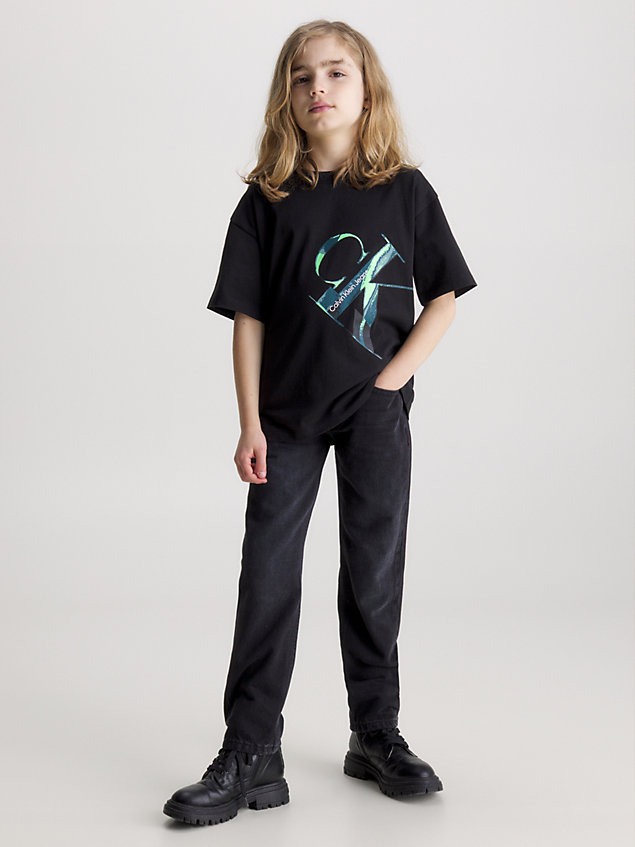 black katoenen logo t-shirt voor boys - calvin klein jeans