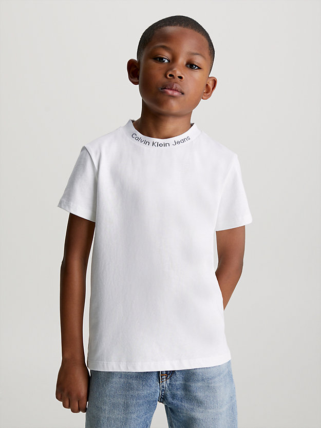 dusk blue / bright white 2 pack logo t-shirts for boys calvin klein jeans