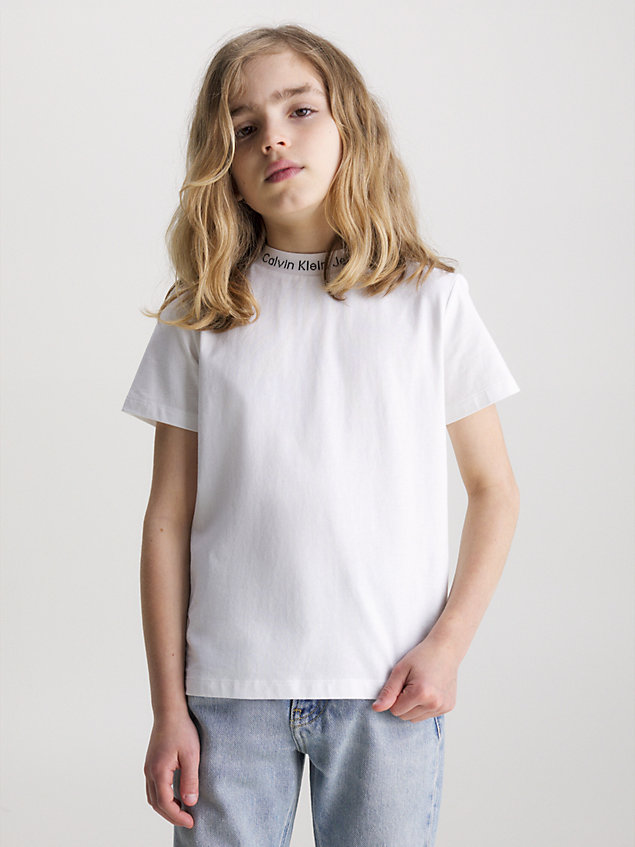 white 2er-pack logo-t-shirts für jungen - calvin klein jeans