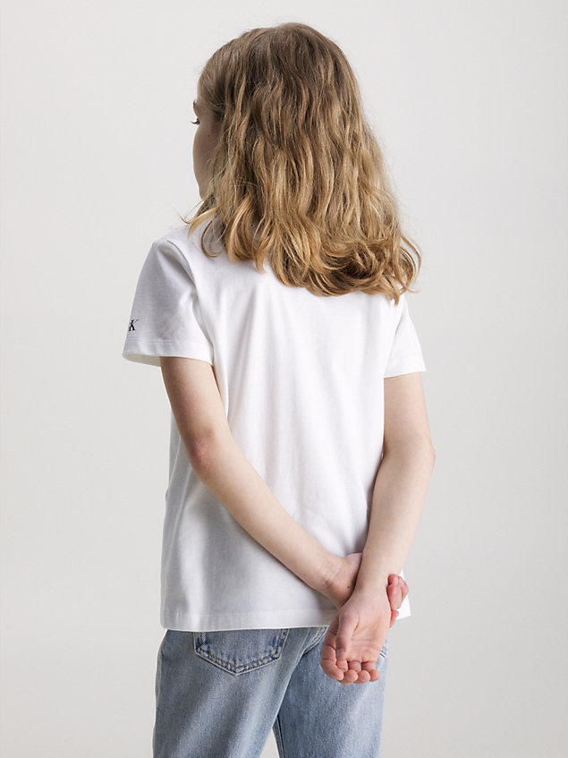 white 2-pack t-shirts met logo voor boys - calvin klein jeans