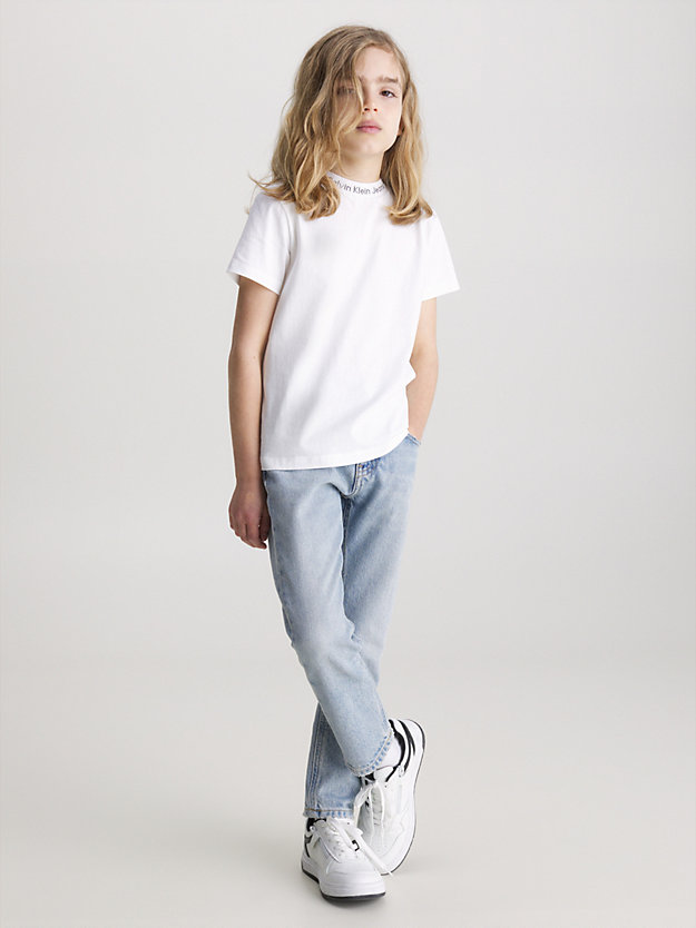 bright white / ck black 2 pack logo t-shirts for boys calvin klein jeans