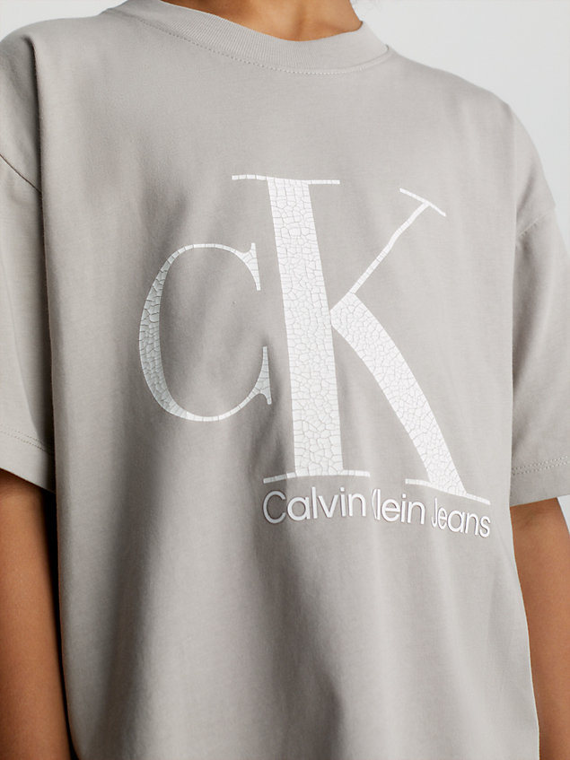 t-shirt relaxed avec logo grey pour garcons calvin klein jeans