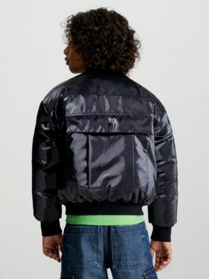 High shine outlet bomber jacket