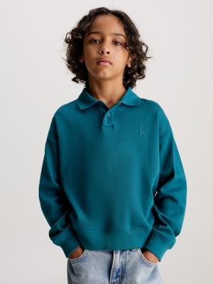 Calvin klein long sleeve polo outlet shirt