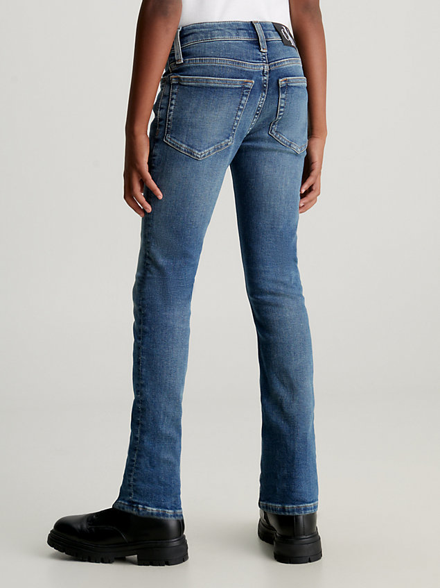 denim mid rise slim jeans voor jongens - calvin klein jeans