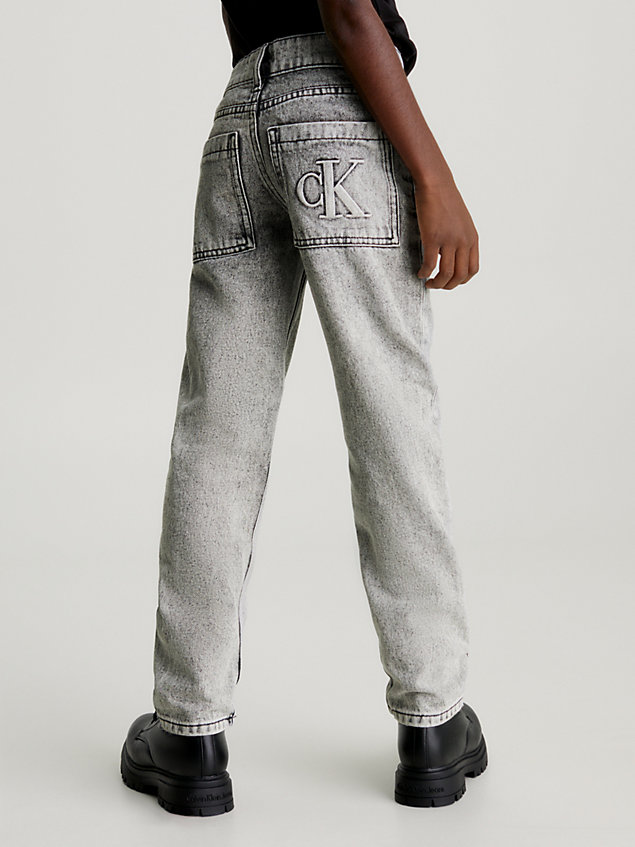 denim stonewashed skaterjeans voor boys - calvin klein jeans