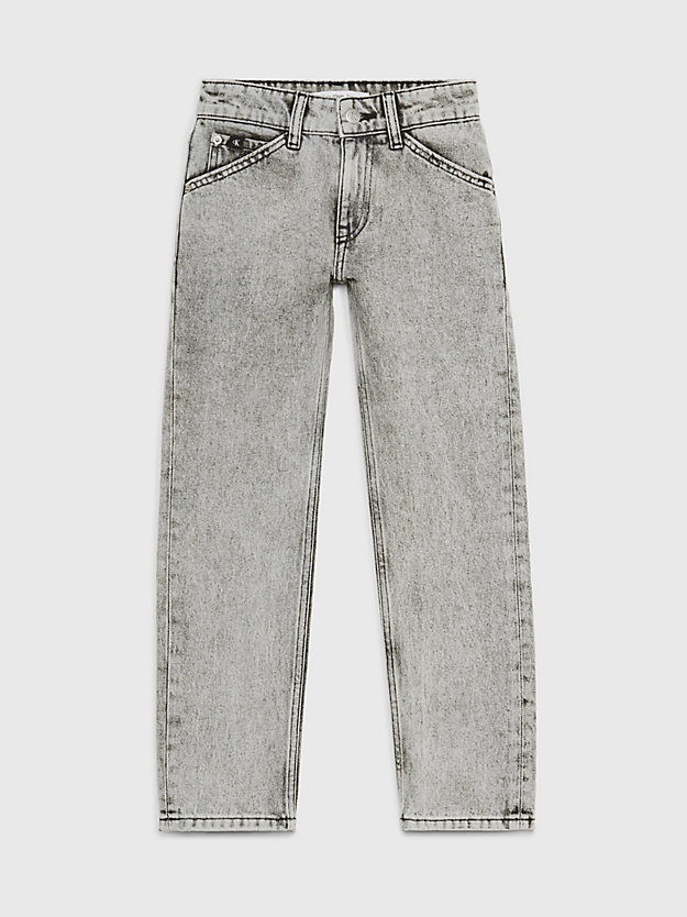 stone light grey skater stonewash jeans for boys calvin klein jeans