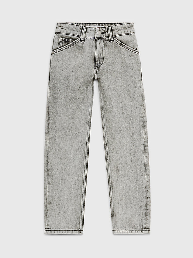 denim stonewashed skaterjeans voor boys - calvin klein jeans