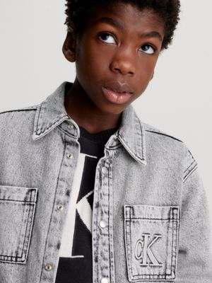 Oversized Padded Denim Overshirt Calvin Klein® IB0IB019241BY