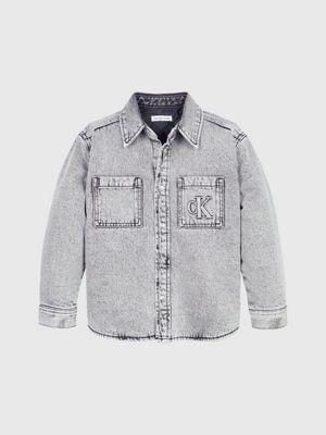 Oversized Padded Denim Overshirt Calvin Klein® IB0IB019241BY