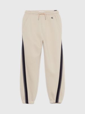 Calvin klein jeans joggers with hot sale logo stripe