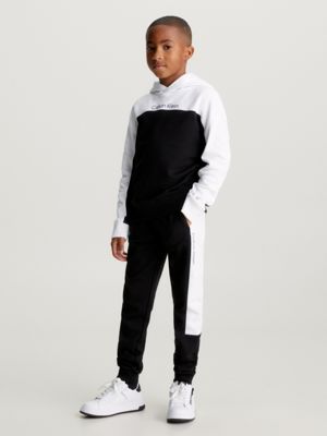 Calvin Klein Boys Black & White Logo Joggers