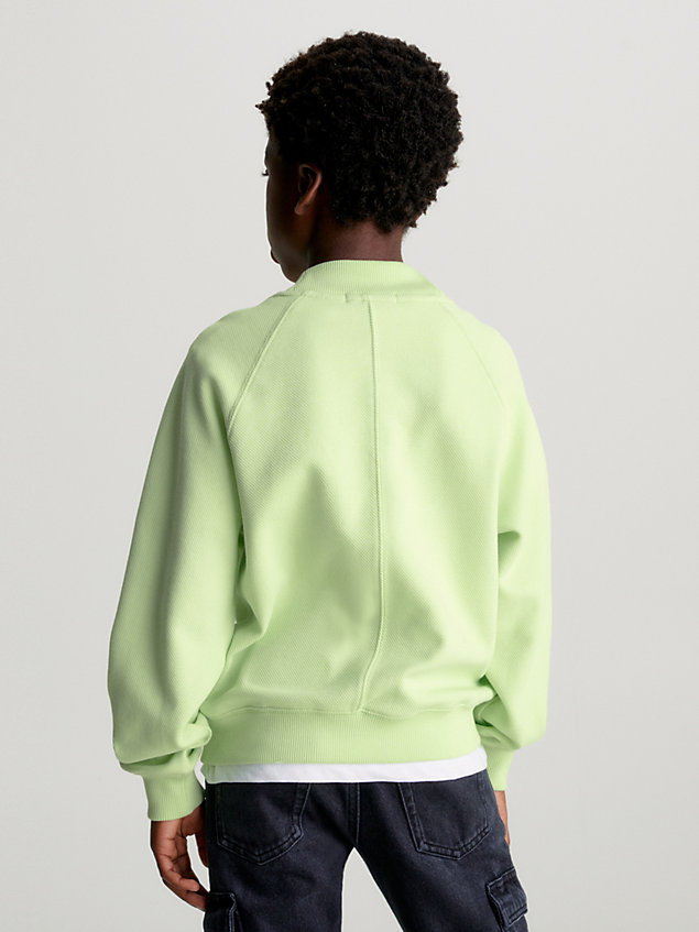 green relaxed logo-sweatshirt für jungen - calvin klein jeans