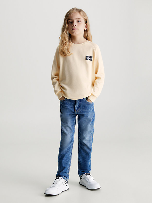 vanilla relaxed textured knit top for boys calvin klein jeans