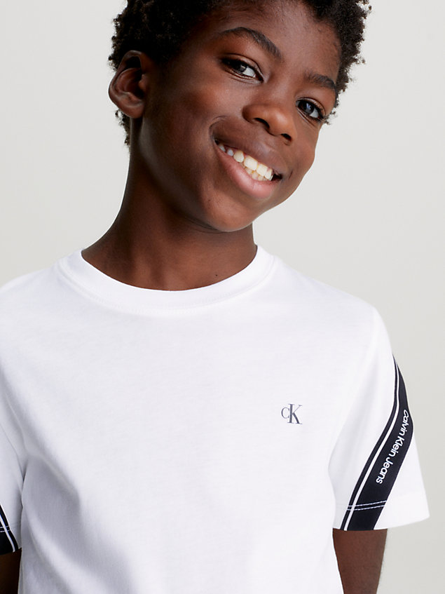 white lässiges logo-sweatshirt für boys - calvin klein jeans