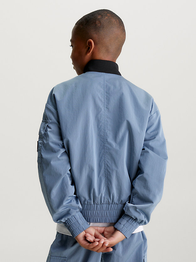 goblin blue boxy bomber jacket for boys calvin klein jeans