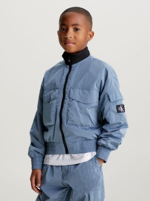 Calvin klein cheap blue bomber jacket