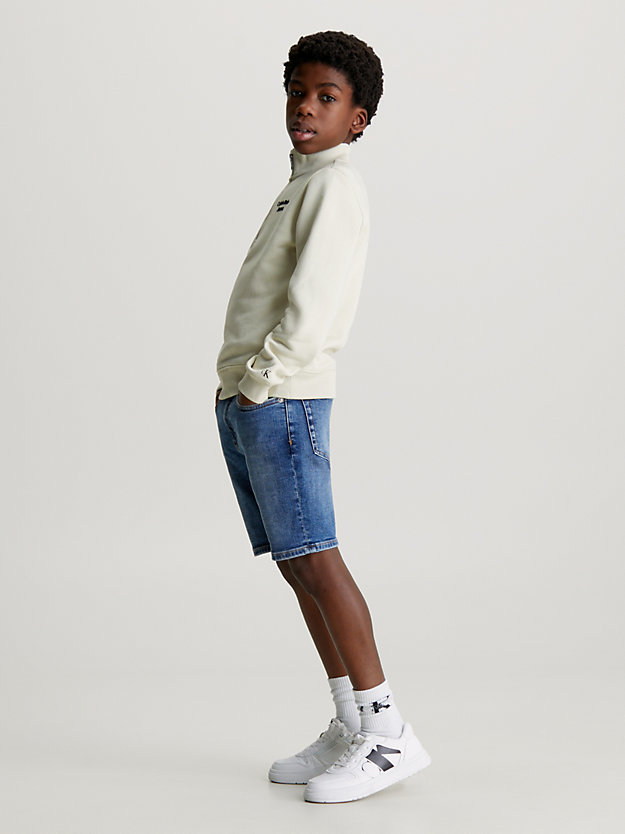 essential serene blue denim shorts for boys calvin klein jeans