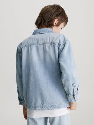 fresh blue denim shirt for boys calvin klein jeans