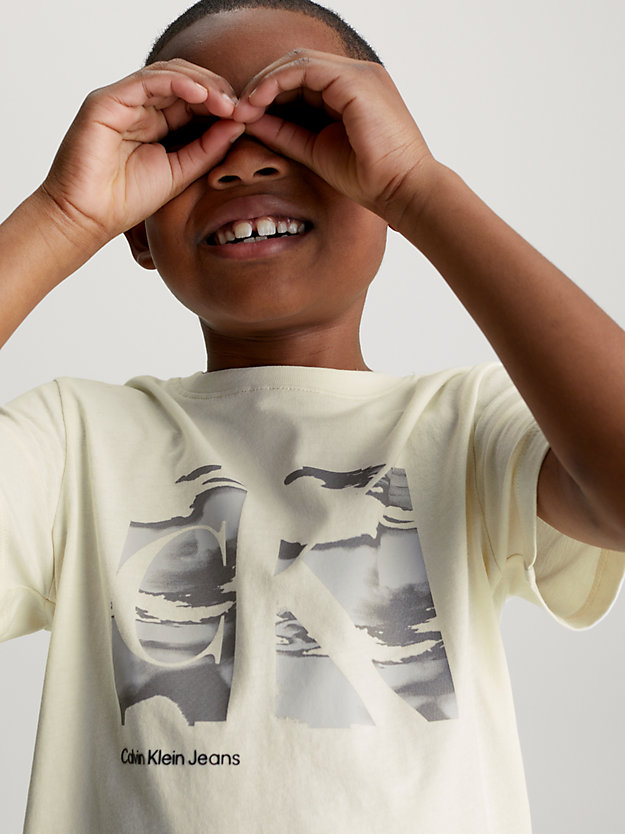 papyrus t-shirt z monogramem dla chłopcy - calvin klein jeans
