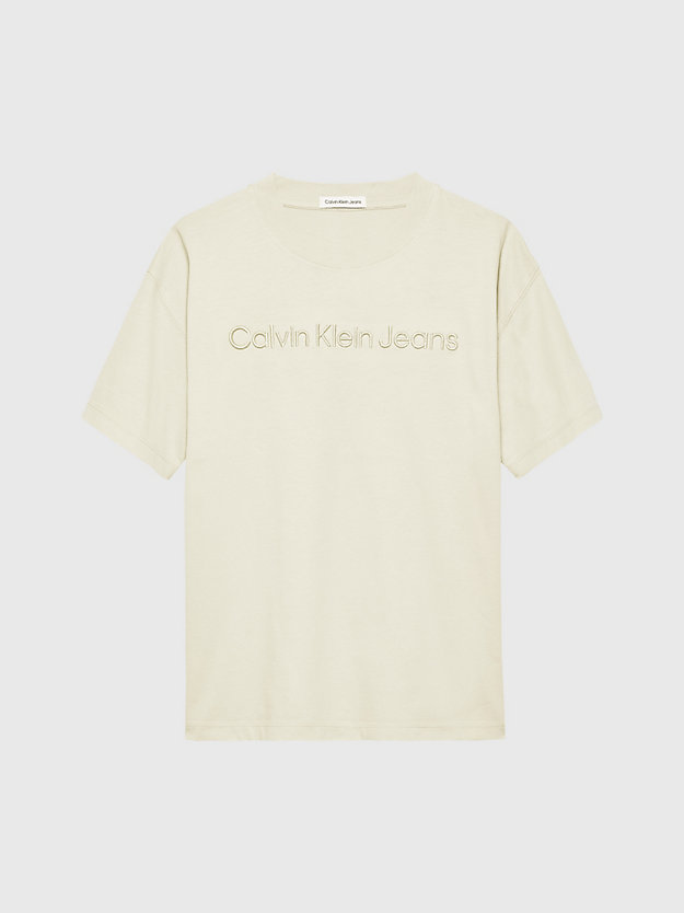 green haze embroidered logo t-shirt for boys calvin klein jeans