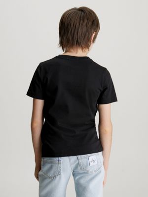 Calvin klein plain black deals t shirt