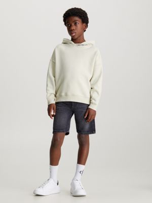 green haze logo collar terry hoodie for boys calvin klein jeans