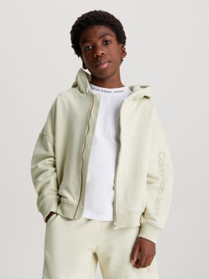 Zip Up Logo Terry Hoodie Calvin Klein IB0IB02041LFU