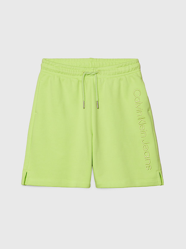 sharp green logo terry jogger shorts for boys calvin klein jeans