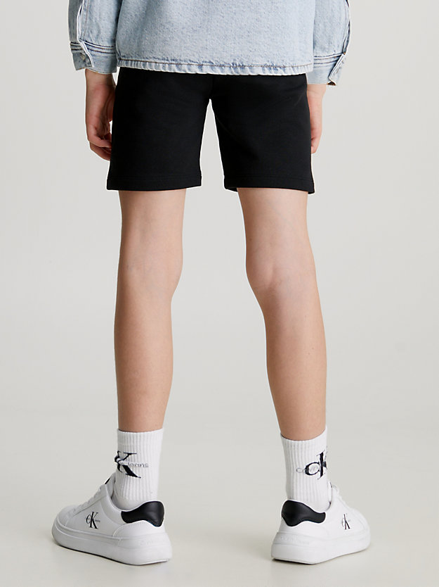 ck black logo terry jogger shorts for boys calvin klein jeans