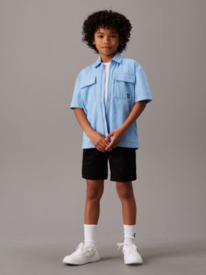 ck black stretch twill chino shorts for boys calvin klein jeans