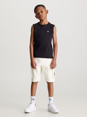 papyrus piqué cargo jogger shorts for boys calvin klein jeans