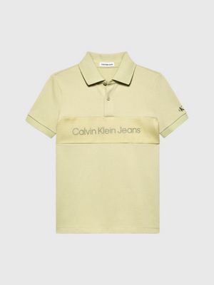 green haze mesh logo polo shirt for boys calvin klein jeans