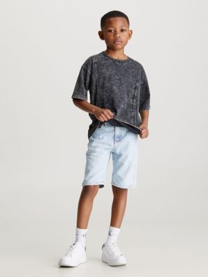 ck black relaxed acid dye t-shirt for boys calvin klein jeans