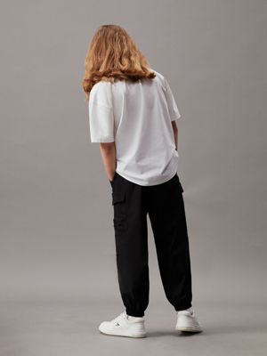 ck black technical cargo joggers for boys calvin klein jeans