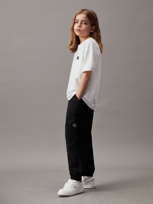 ck black technical cargo joggers for boys calvin klein jeans