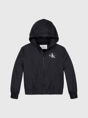 Calvin Klein Lightweight Jacket - Monogram Off Placed - CK Black