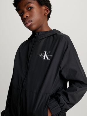 Calvin Klein Lightweight Jacket - Monogram Off Placed - CK Black