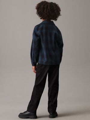 ck black straight chino trousers for boys calvin klein jeans