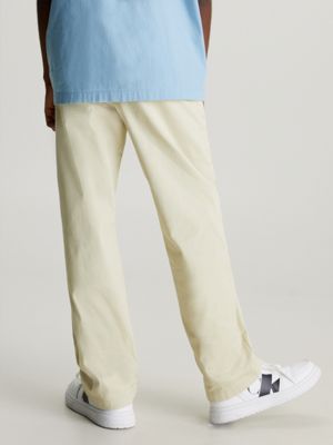 green haze straight chino trousers for boys calvin klein jeans