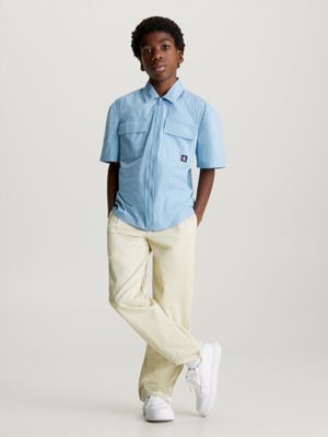 green haze straight chino trousers for boys calvin klein jeans