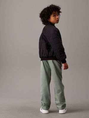 meteor green straight chino trousers for boys calvin klein jeans