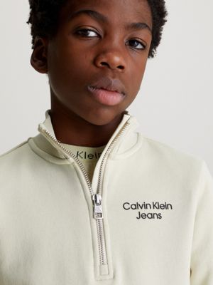 Zip Neck Terry Sweatshirt Calvin Klein®