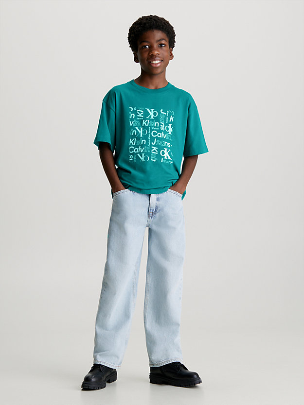 fanfare logo t-shirt for boys calvin klein jeans