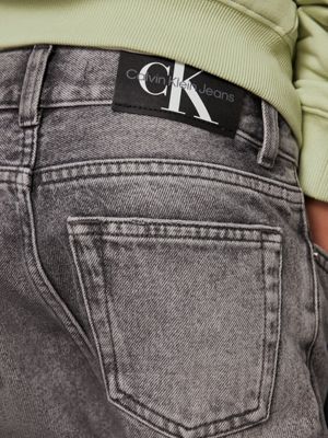 washed modern grey dad jeans for boys calvin klein jeans